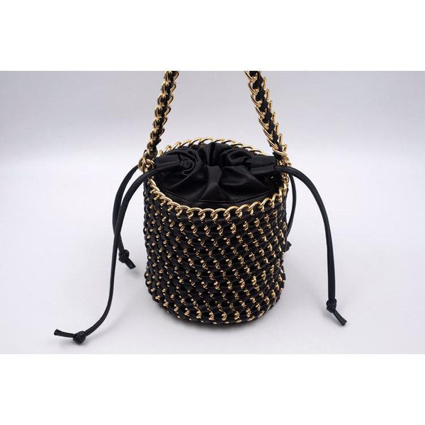 Gold Chain Bucket Bag - Under|Stated 